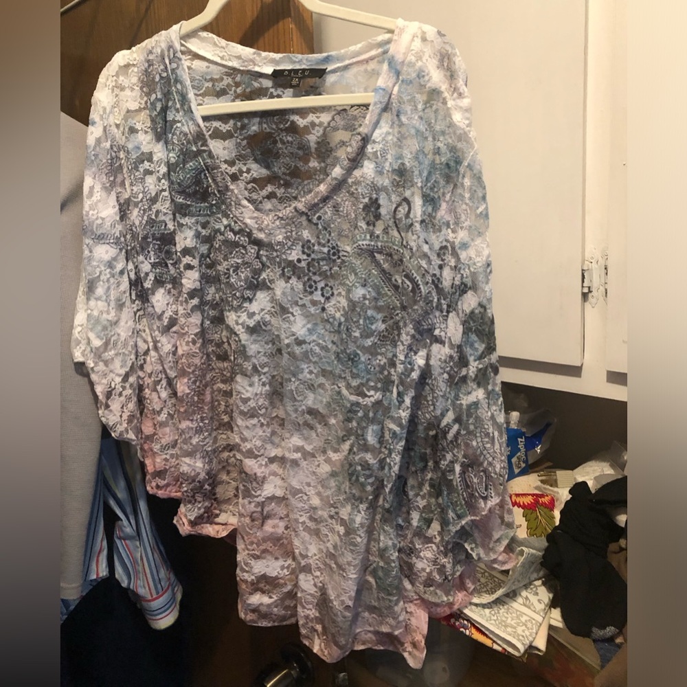B.L.E.U. Sublimation Lace Poncho- 753 $20 or $15 w/offer